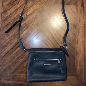 Dana Buchman Black Leather Crossbody Purse